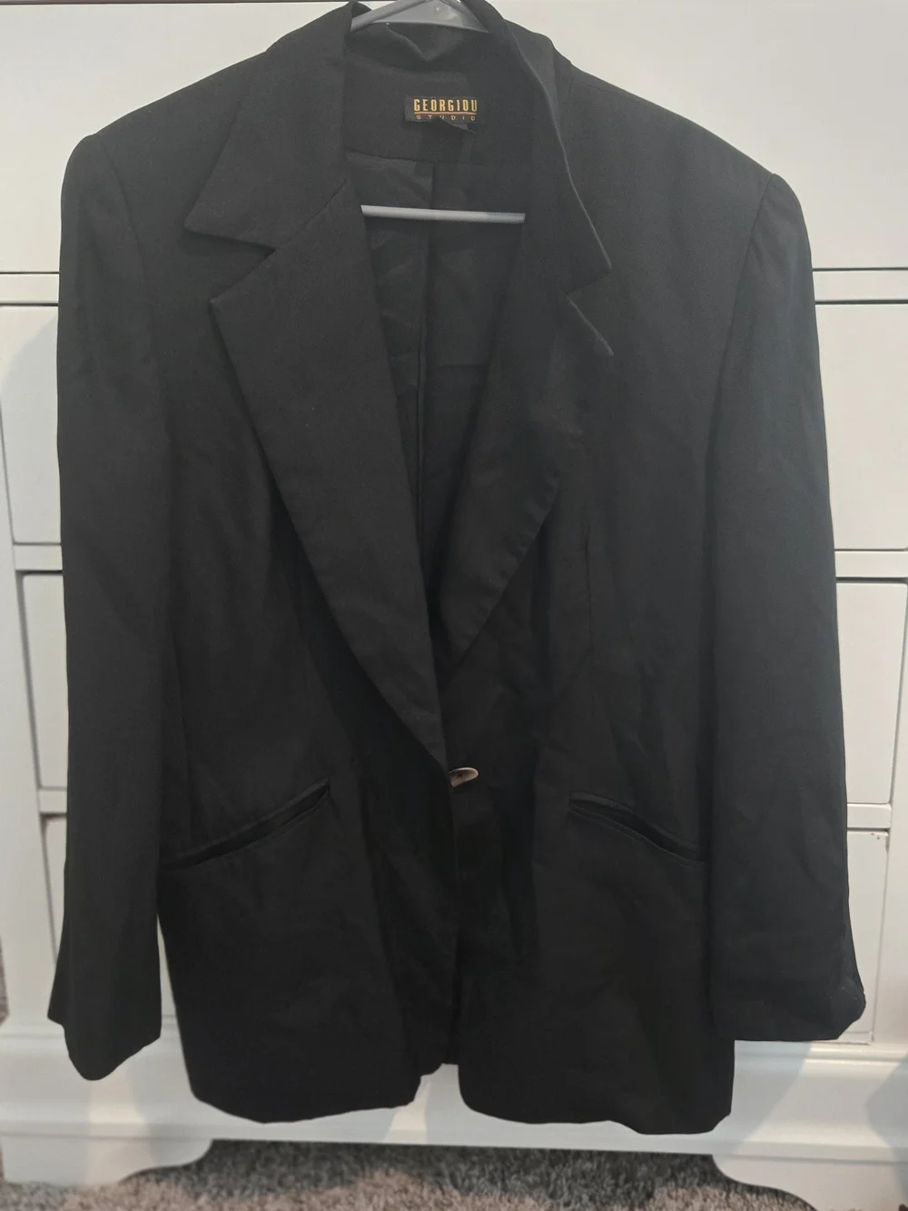 Georgio Studio Classic Black Single-Button Blazer